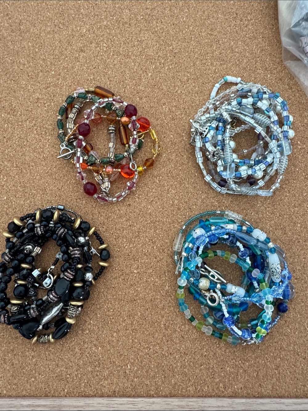 Multicolor Beaded Stretch Bracelet Bundle Set - Women's Fashion Jewelry